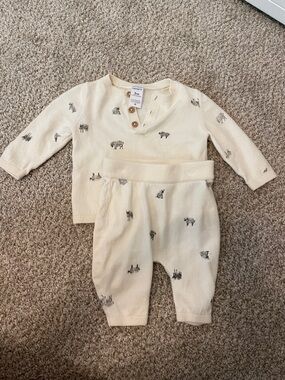 Carter's Cream Knit Outfit With Sheep